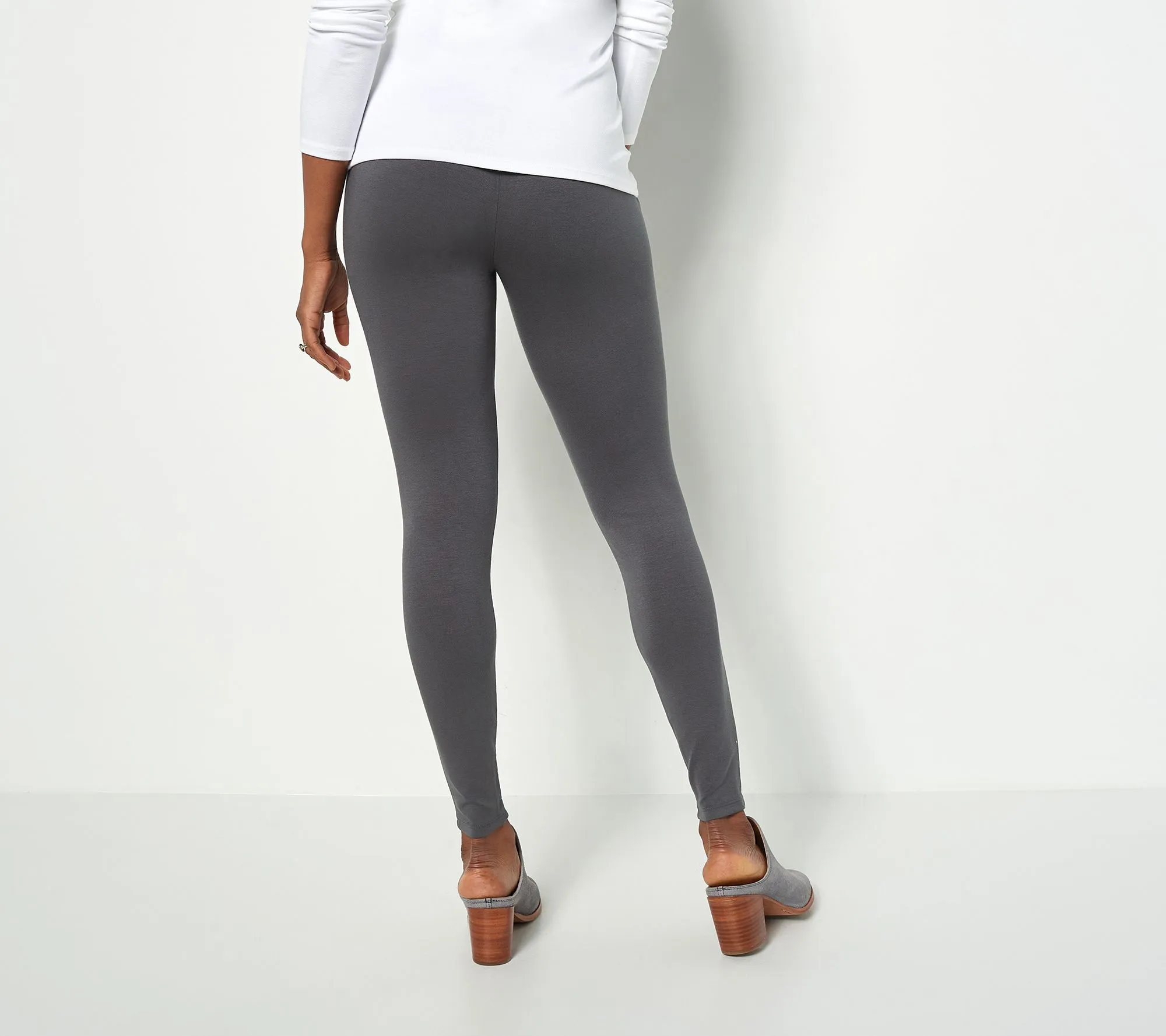 "As Is" Girl with Curves Regular Knit Crepe Leggings