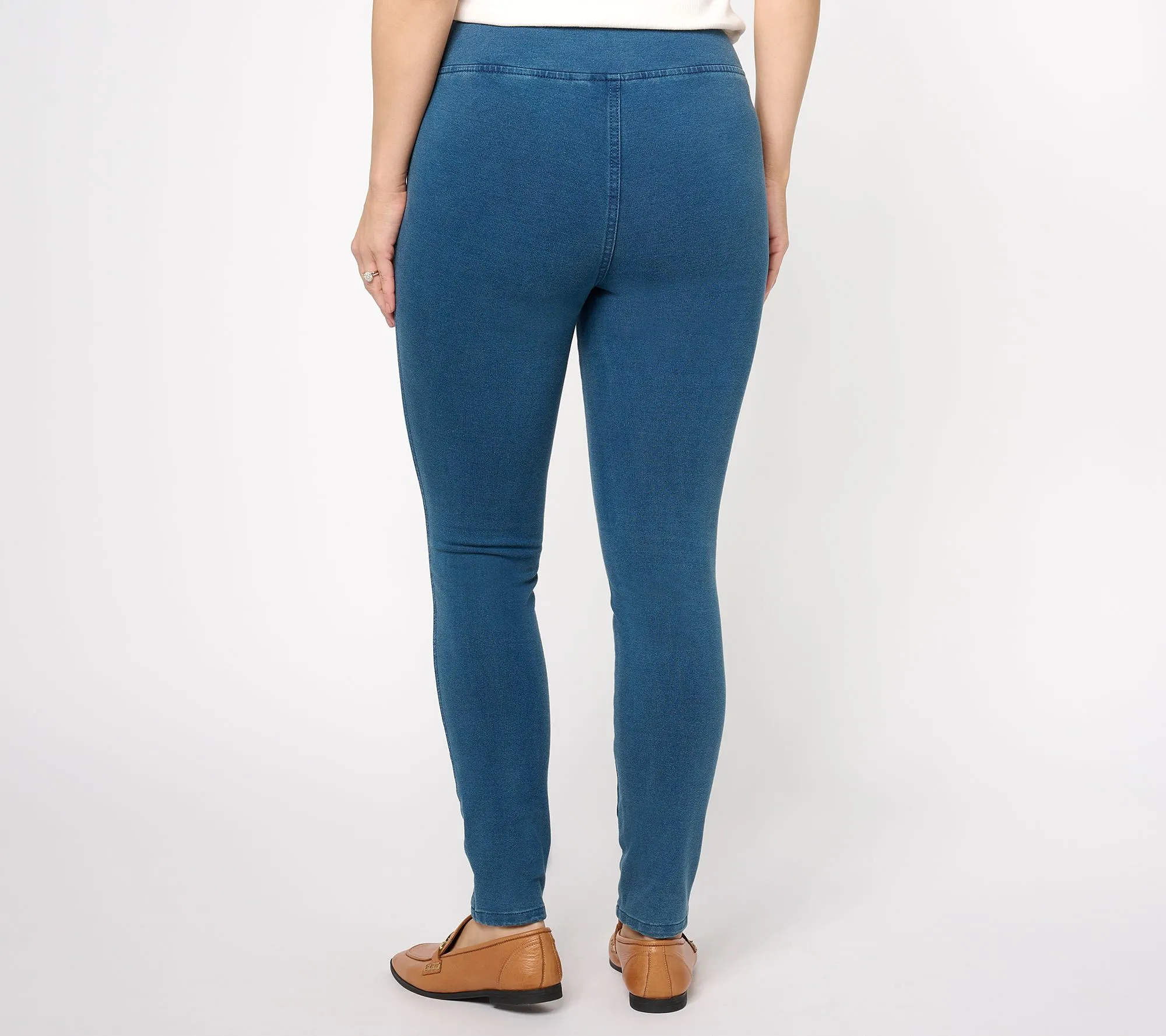 "As Is" Quacker Factory DreamJeannes Reg Flat Waist Leggings