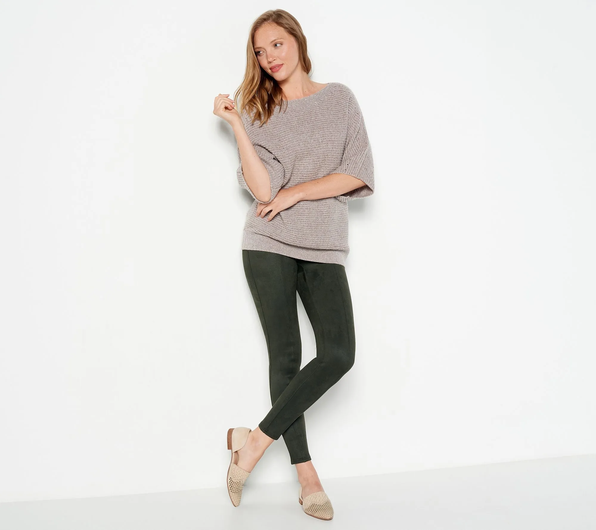 "As Is" Spanx Faux Suede Leggings