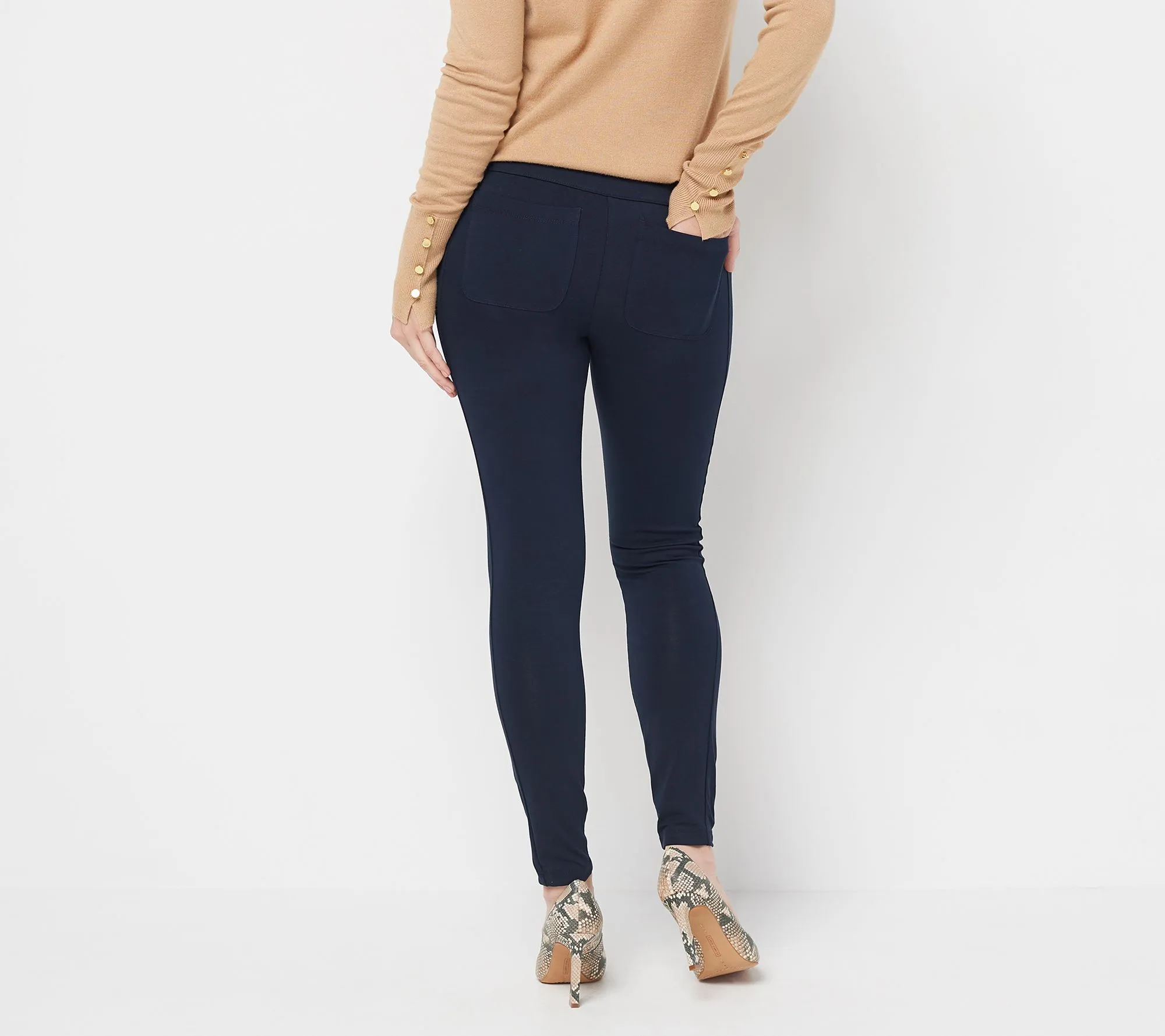 "As Is" Susan Graver Petite Weekend Premium Stretch Leggings