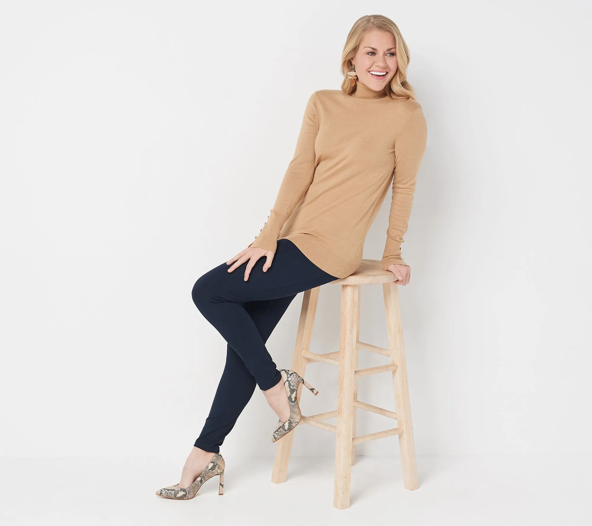 "As Is" Susan Graver Petite Weekend Premium Stretch Leggings