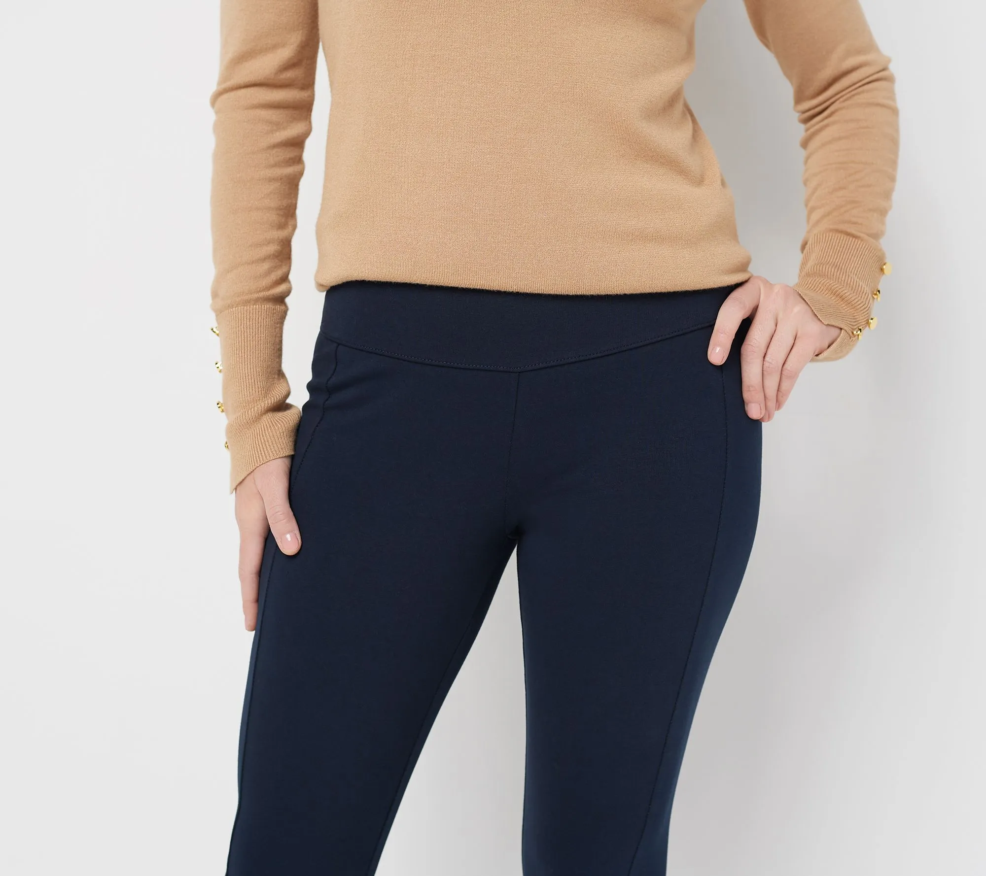 "As Is" Susan Graver Petite Weekend Premium Stretch Leggings