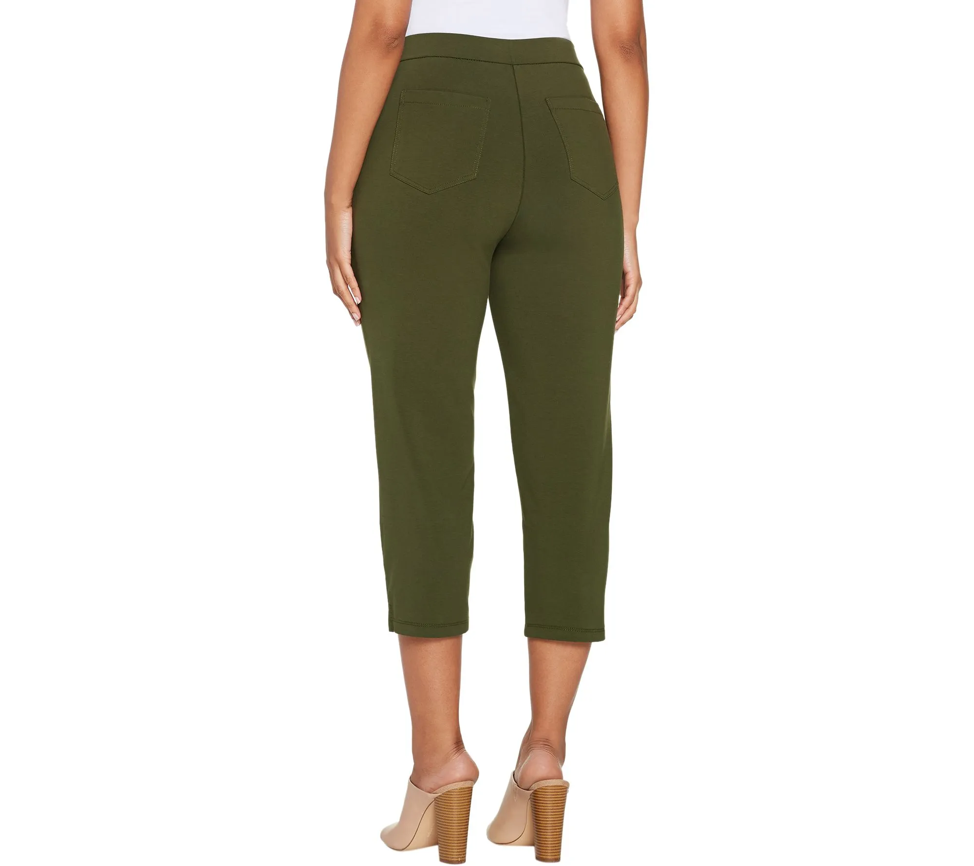 "As Is" Susan Graver Weekend Premium Stretch Pull-On Capri Leggings