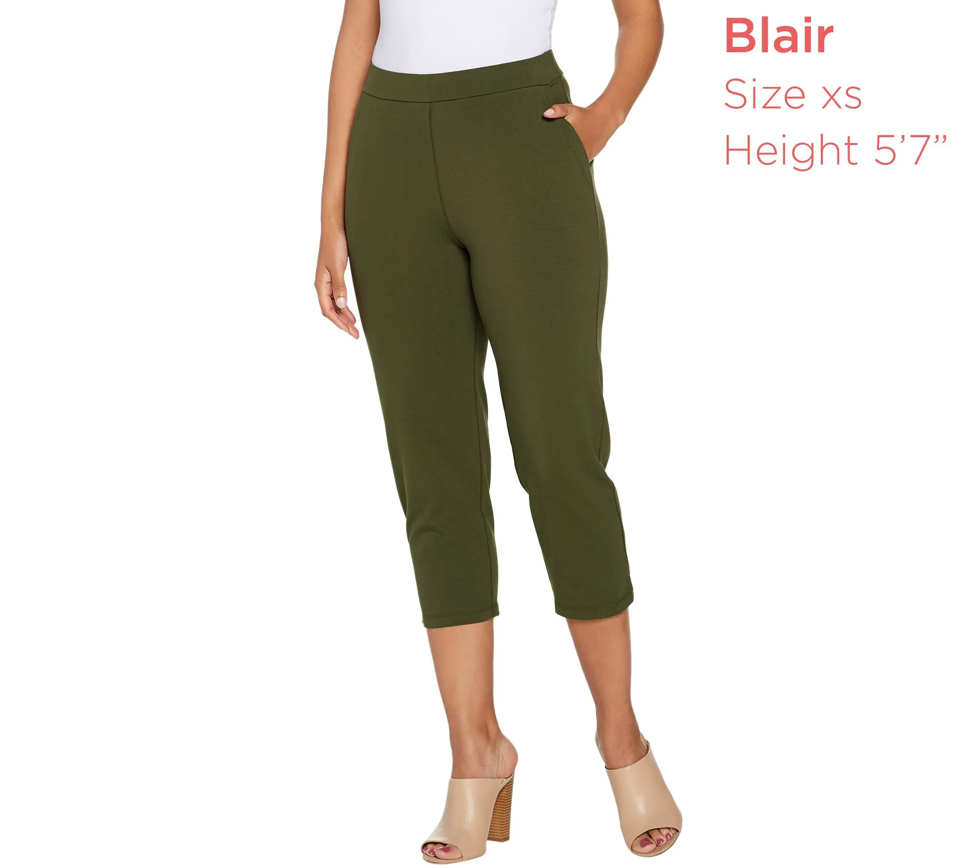 "As Is" Susan Graver Weekend Premium Stretch Pull-On Capri Leggings