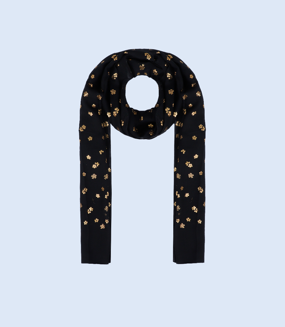 A4975-BLACK-Scarf For Women