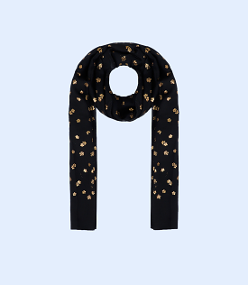 A4975-BLACK-Scarf For Women