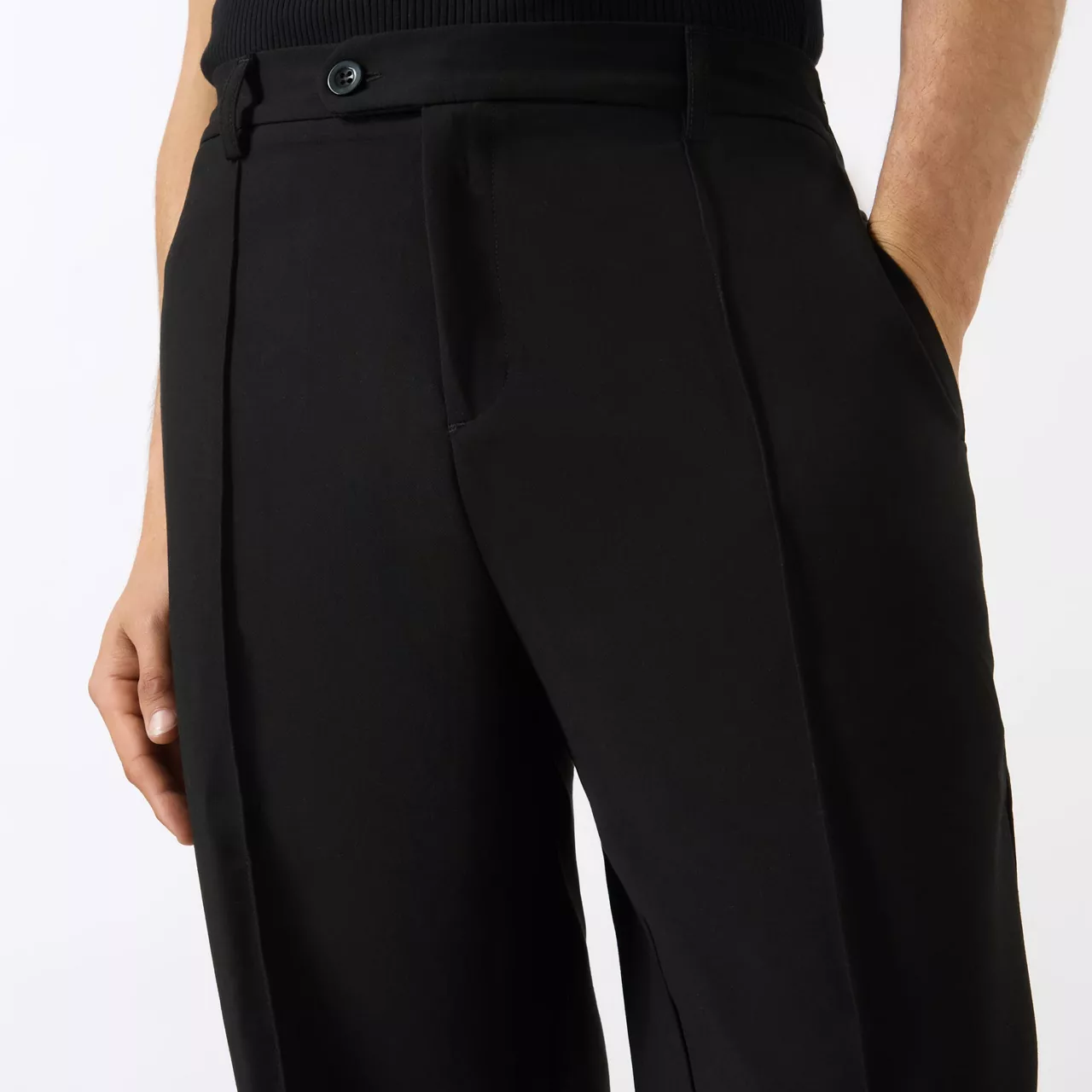 ABOUT:BLANK Pleated Casual Trousers - Black