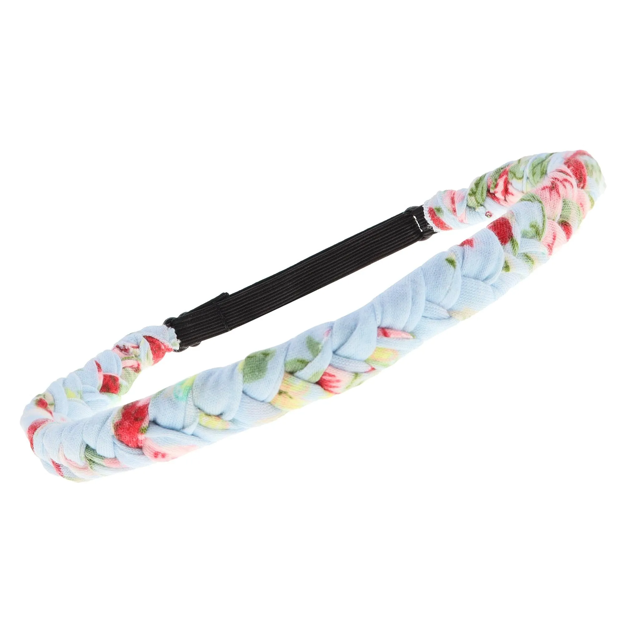 Adjustable Floral Braided Headband