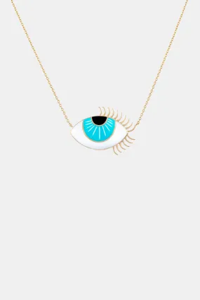 Allure Aqua Eye Necklace