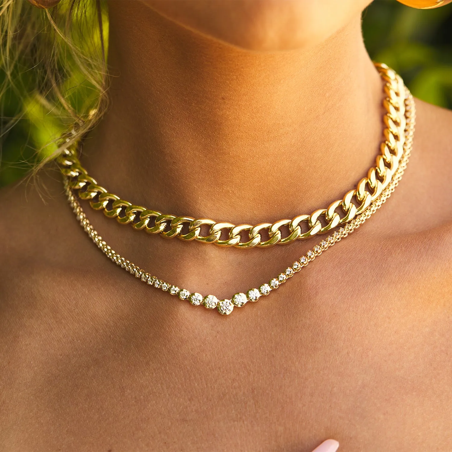 Allure Graduated Diamond Tennis Necklace