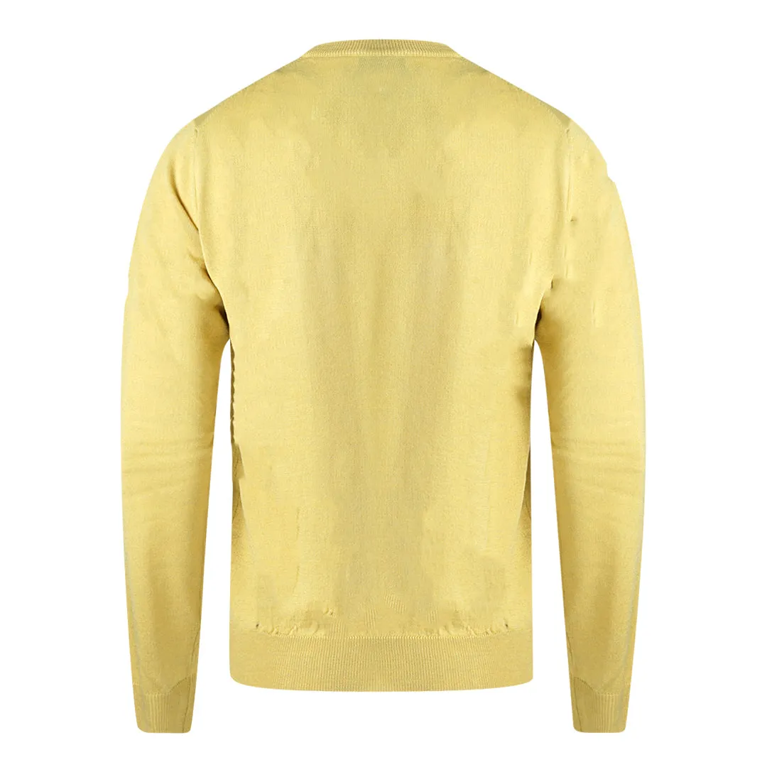 Aquascutum Check A Logo Yellow Jumper