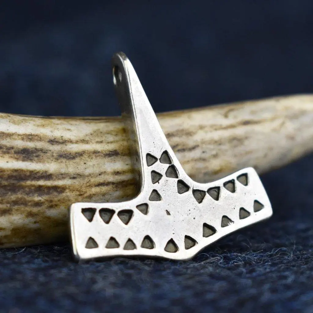 Asgard Danish Hammered Hammer Pendant – Pewter or Silver