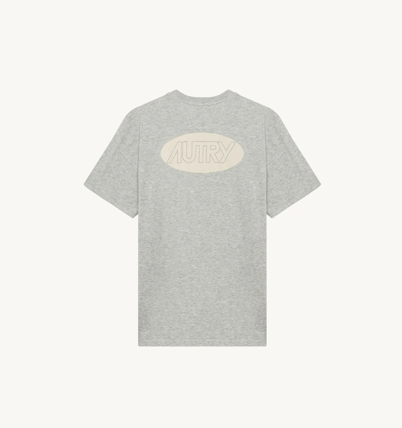 AUTRY APPAREL MAN  T-SHIRT IN GRAY COTTON WITH PRINTED LOGO