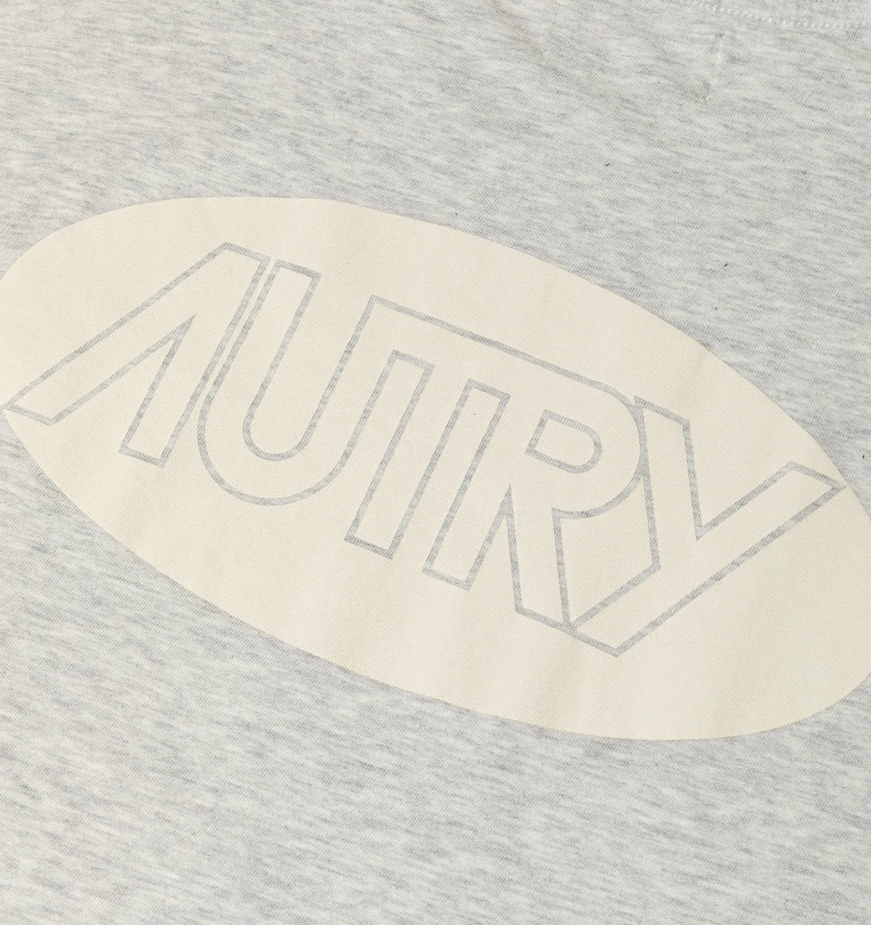 AUTRY APPAREL MAN  T-SHIRT IN GRAY COTTON WITH PRINTED LOGO