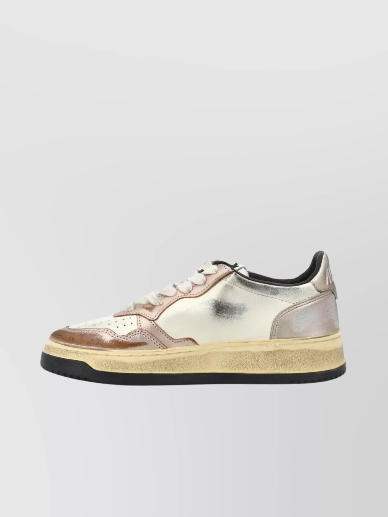 Autry   Low metallic perforated sneakers