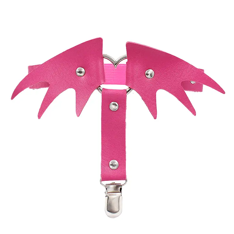 Bat Wing Heart Leg Garter