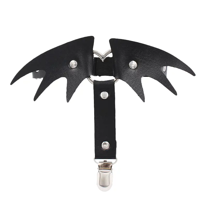 Bat Wing Heart Leg Garter