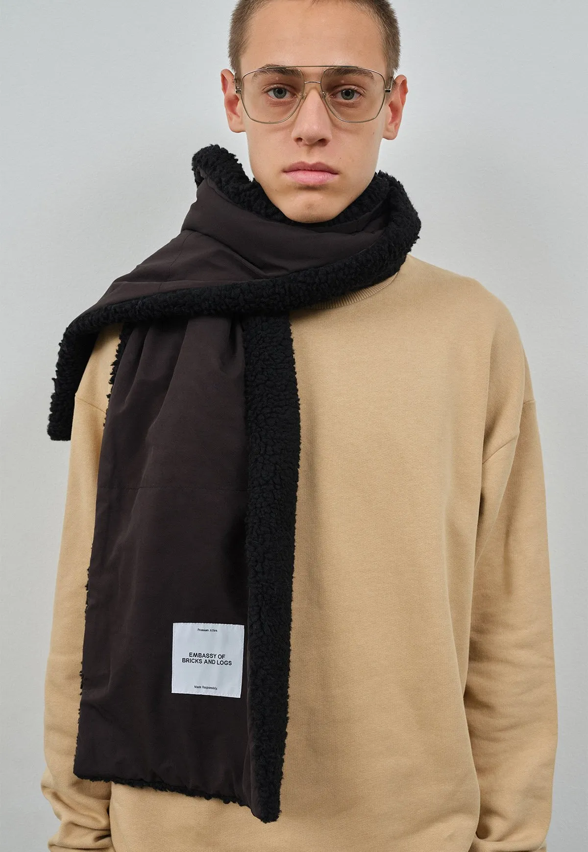 Bayonne Sherpa Scarf - Black