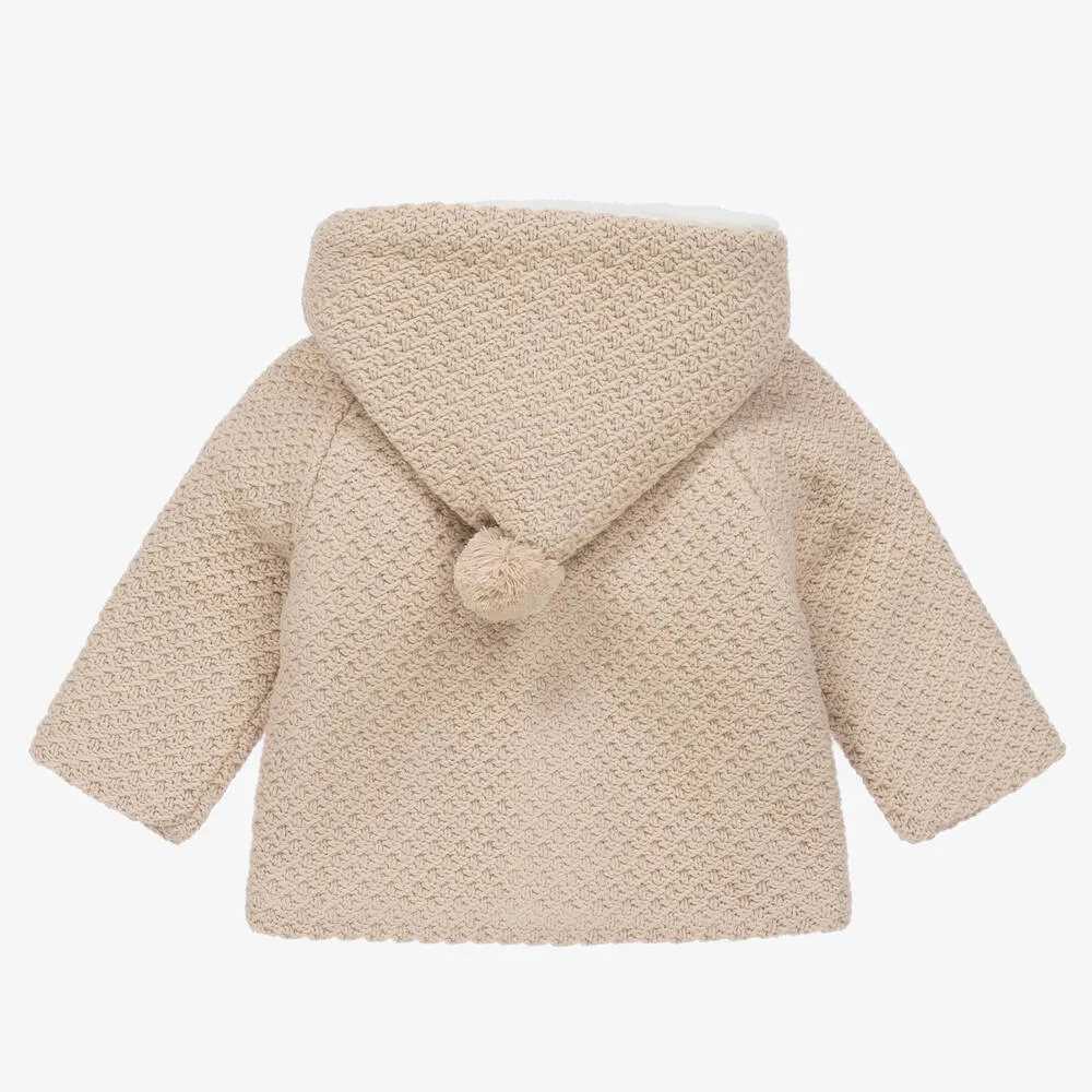 Beige Knitted Pram Coat