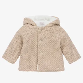 Beige Knitted Pram Coat