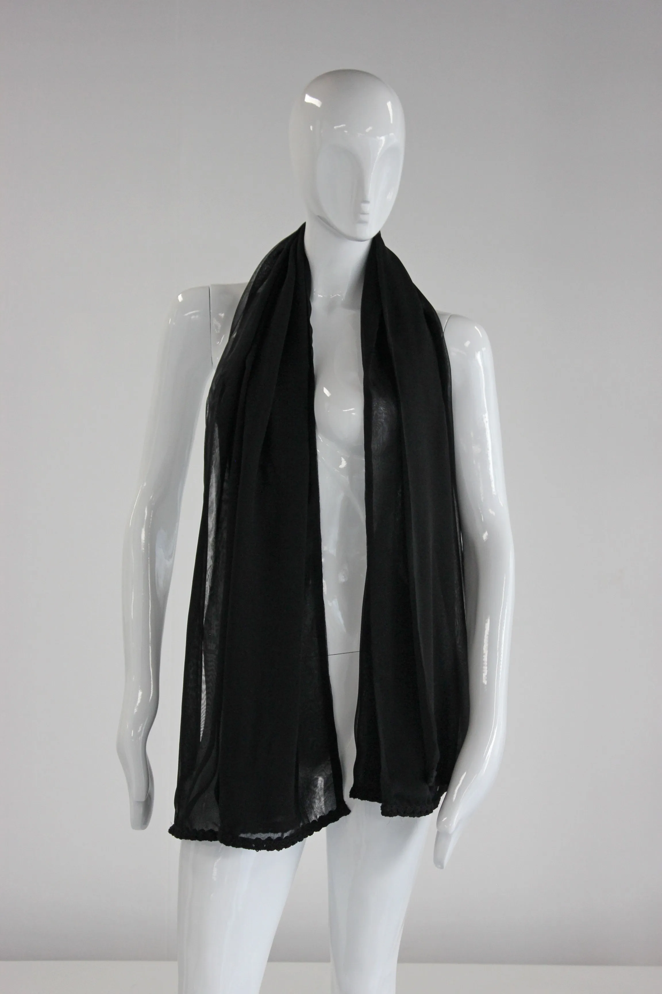 Black Silk Scarf