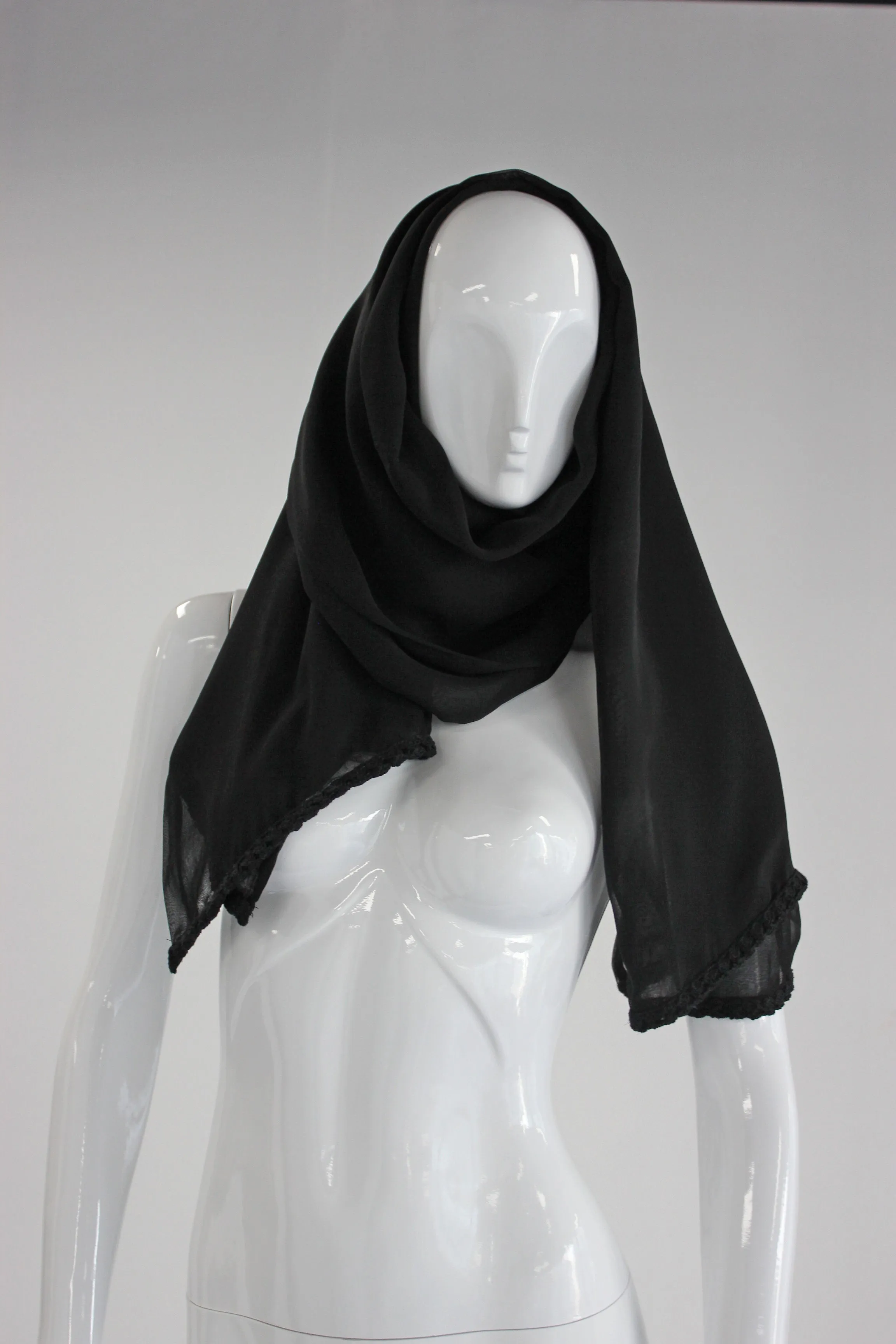 Black Silk Scarf