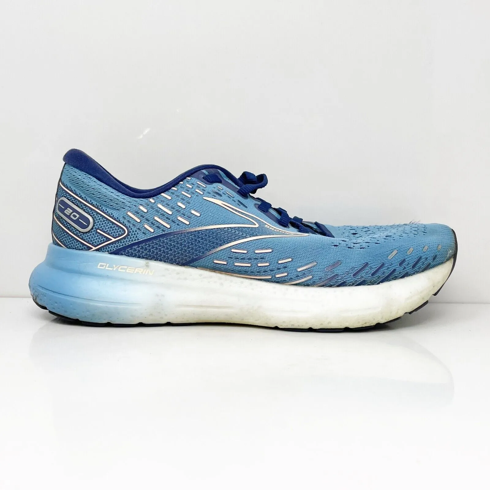 Brooks Womens Glycerin 20 1203691B478 Blue Running Shoes Sneakers Size 9.5 B