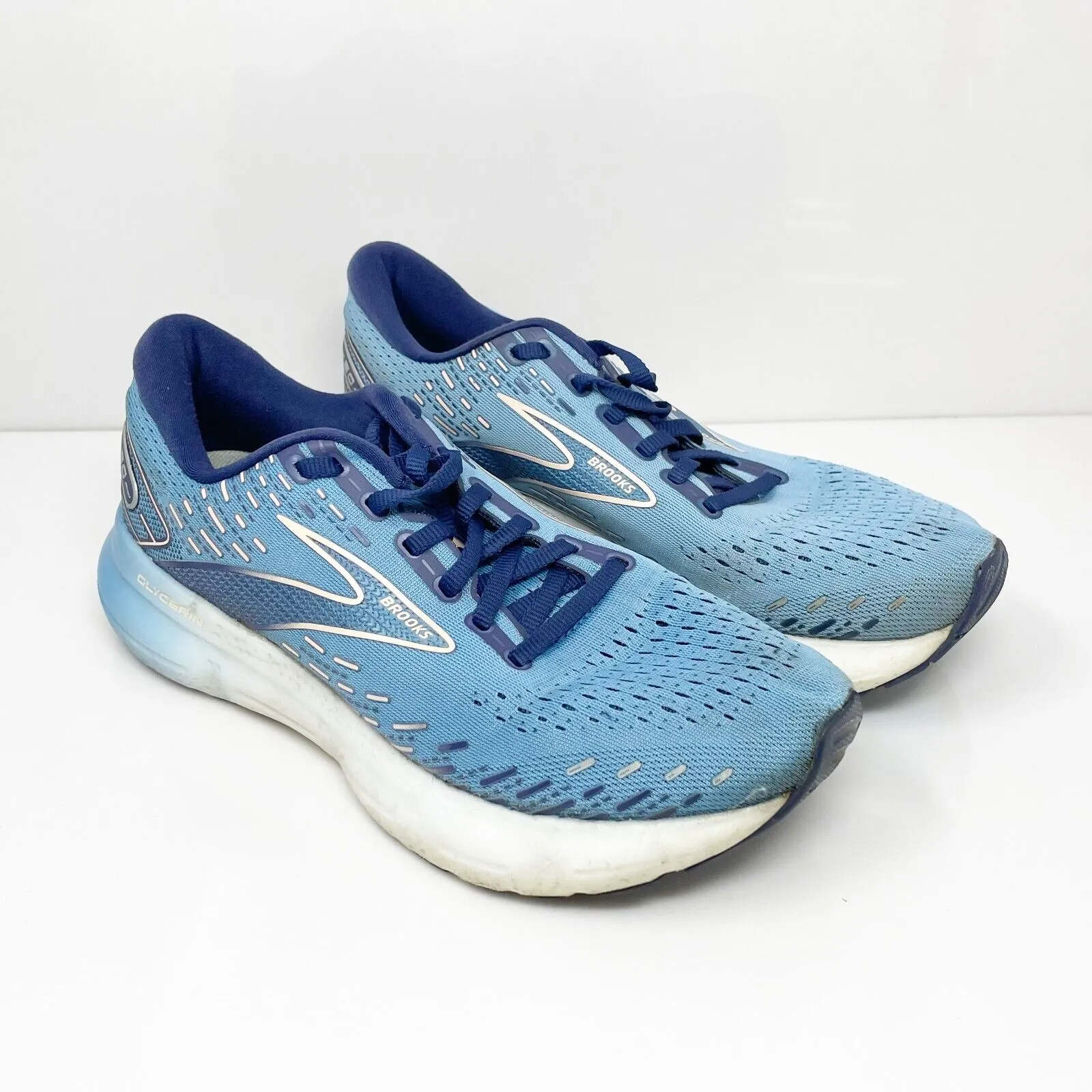 Brooks Womens Glycerin 20 1203691B478 Blue Running Shoes Sneakers Size 9.5 B