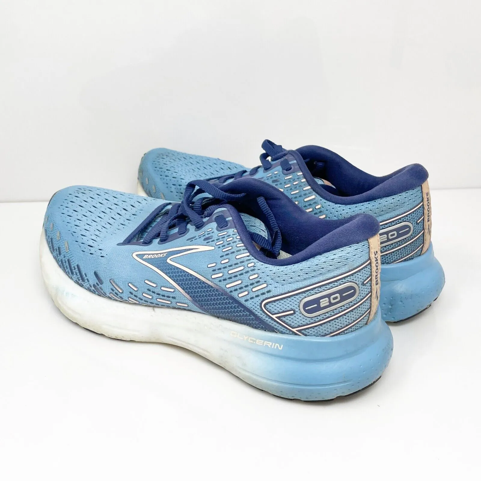 Brooks Womens Glycerin 20 1203691B478 Blue Running Shoes Sneakers Size 9.5 B