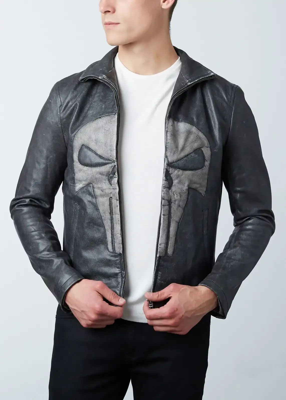 Buy Mens Punisher Marvel Frank Castle Leather Jacket | LucaJackets