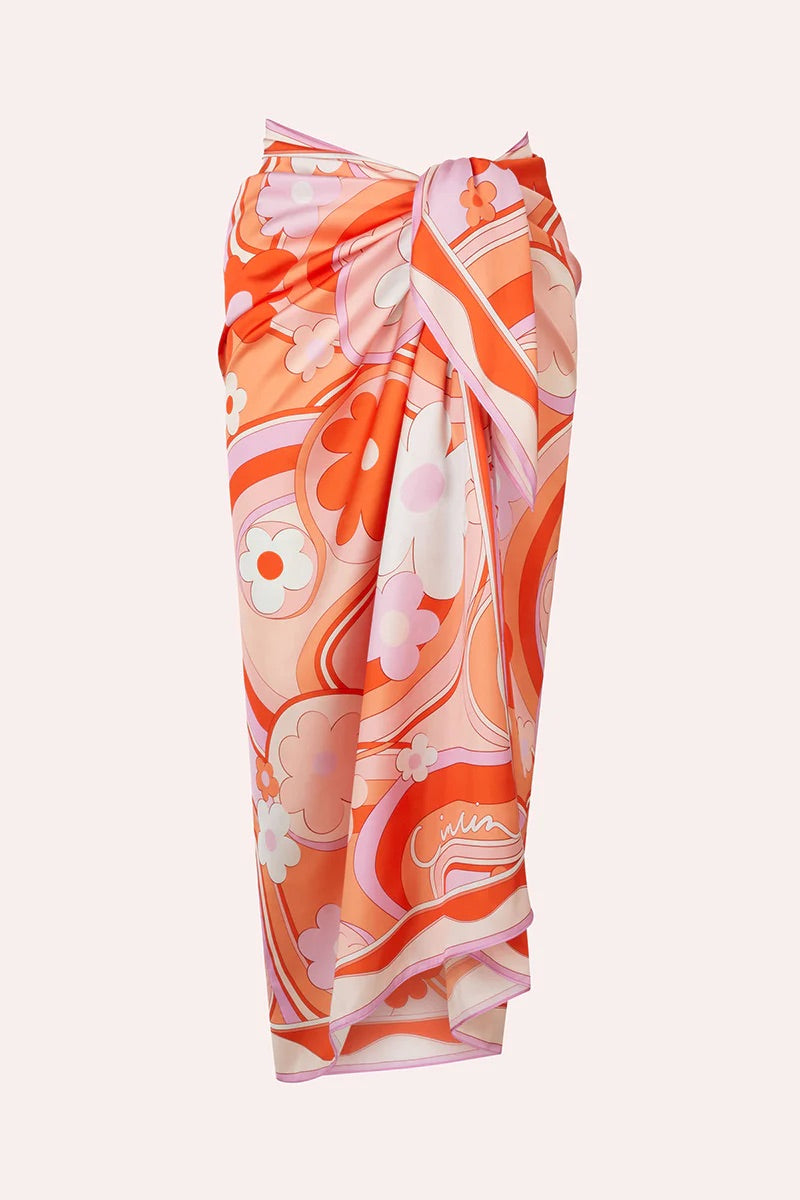 Cin Cin - Long Silky Scarf - Bloom