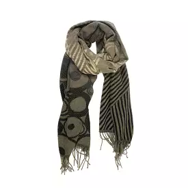 Circles and Stripes Fringe Scarf