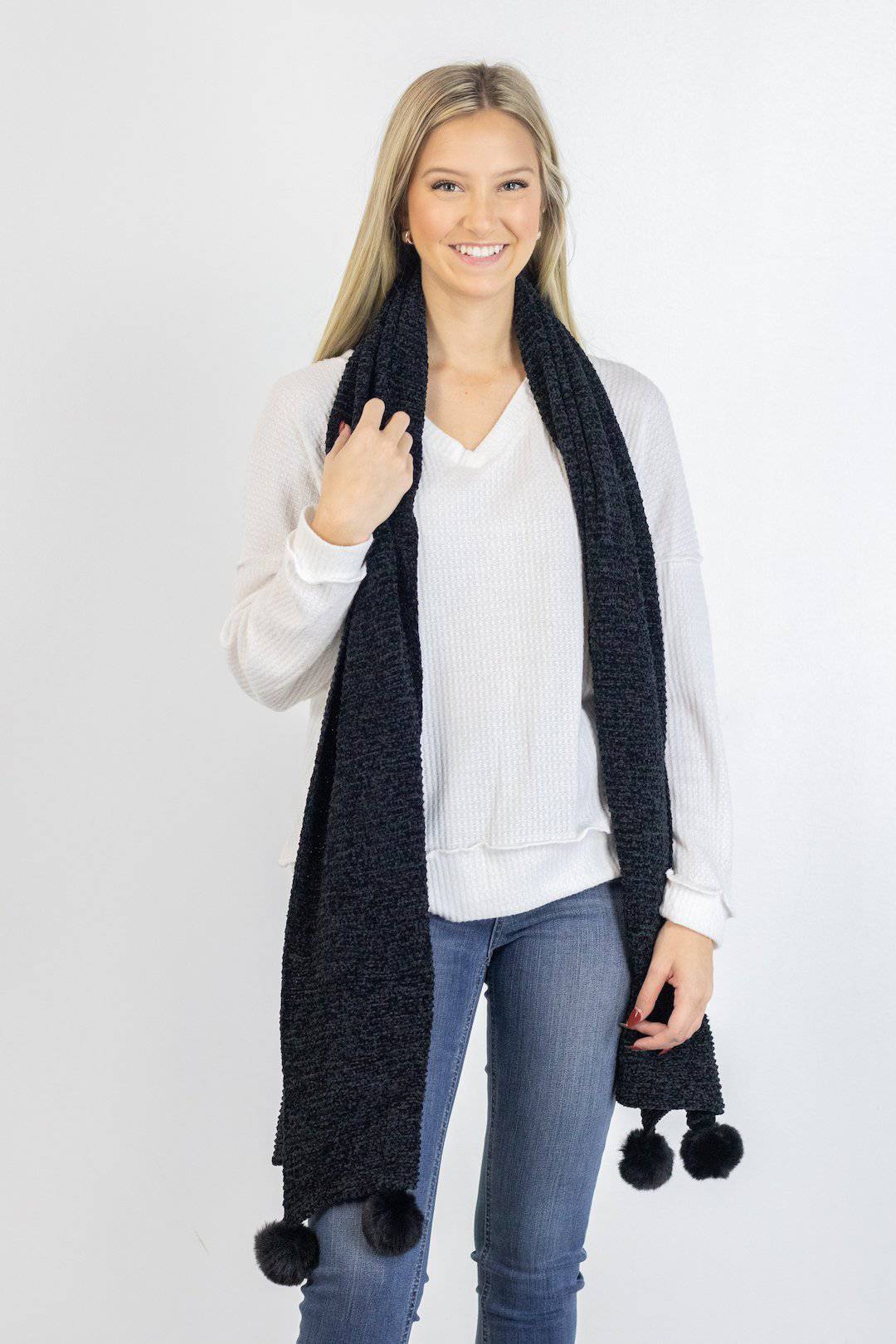 Cozy Black Wrap Scarf