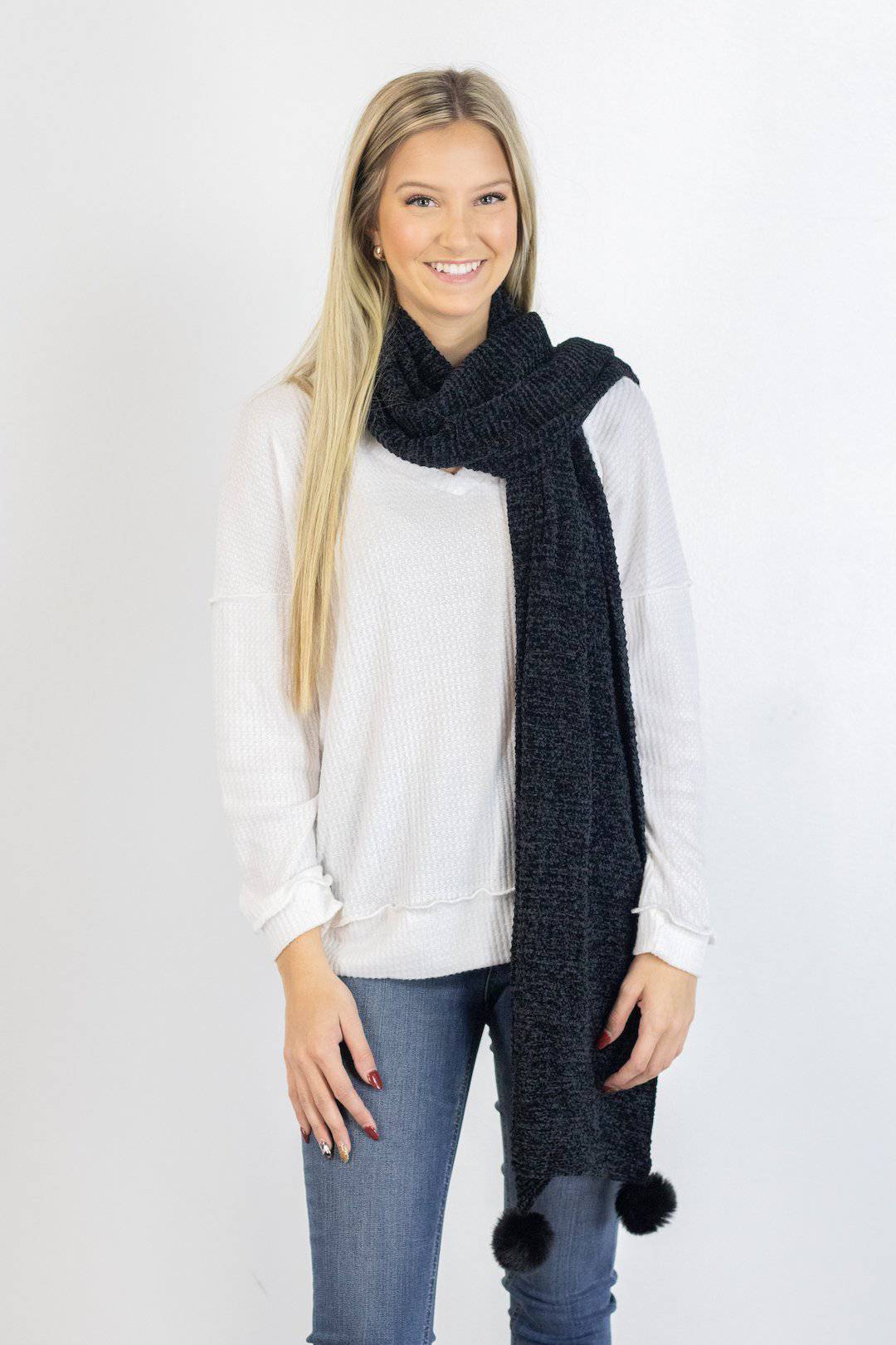 Cozy Black Wrap Scarf