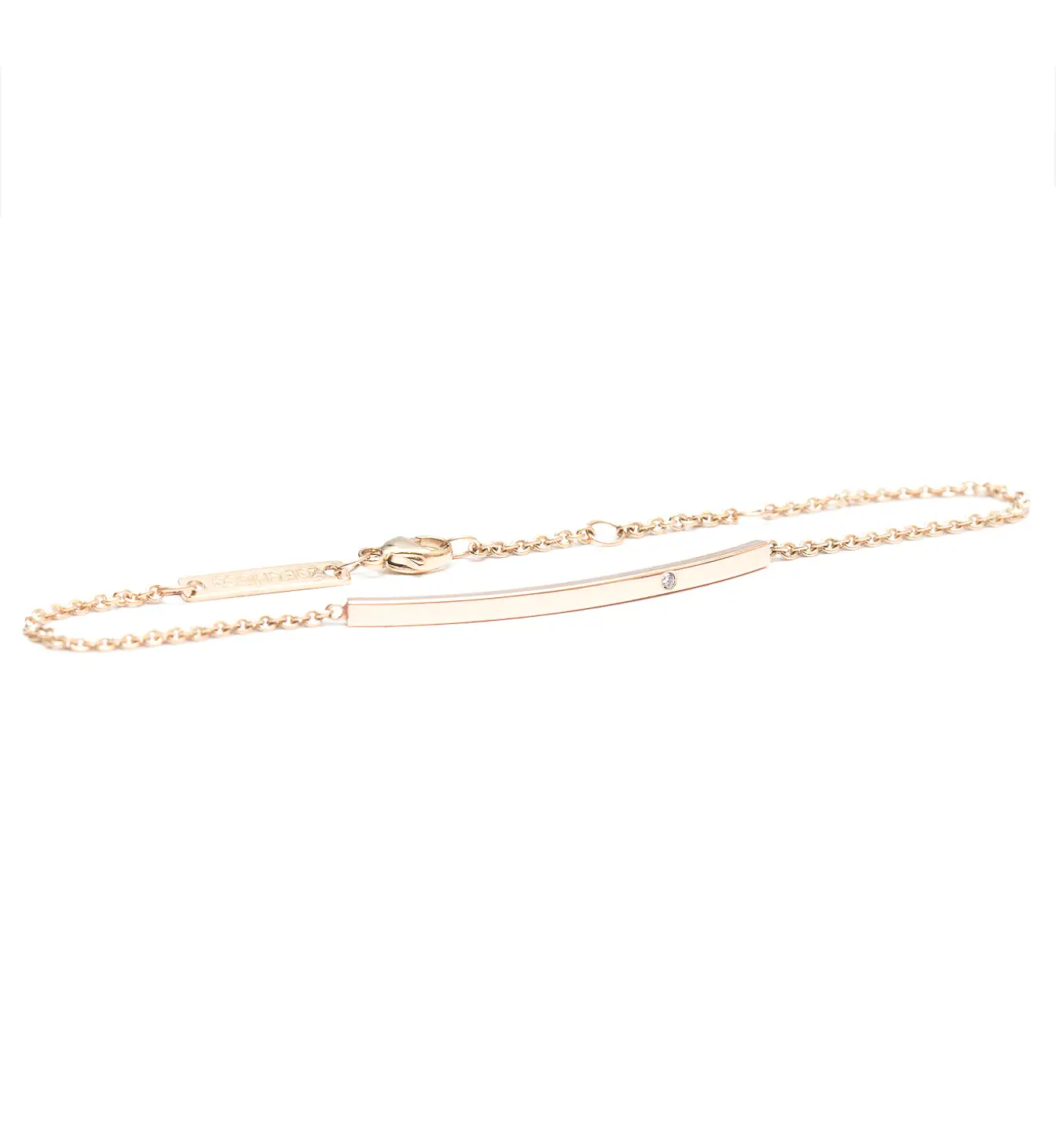 Diamond Curved Bar Bracelet