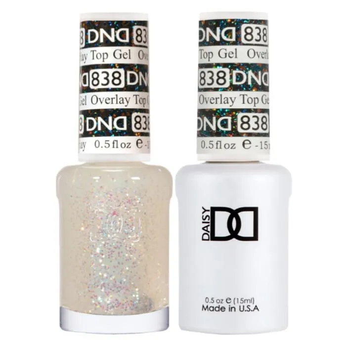 DND Duo Matching Color - OVERLAY GLITTER TOP GELS Collection - 838