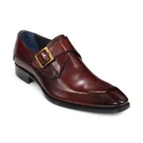 Duca Massa Men's Shoes Brown Calf-Skin Leather Monkstrap Oxfords (D1134)