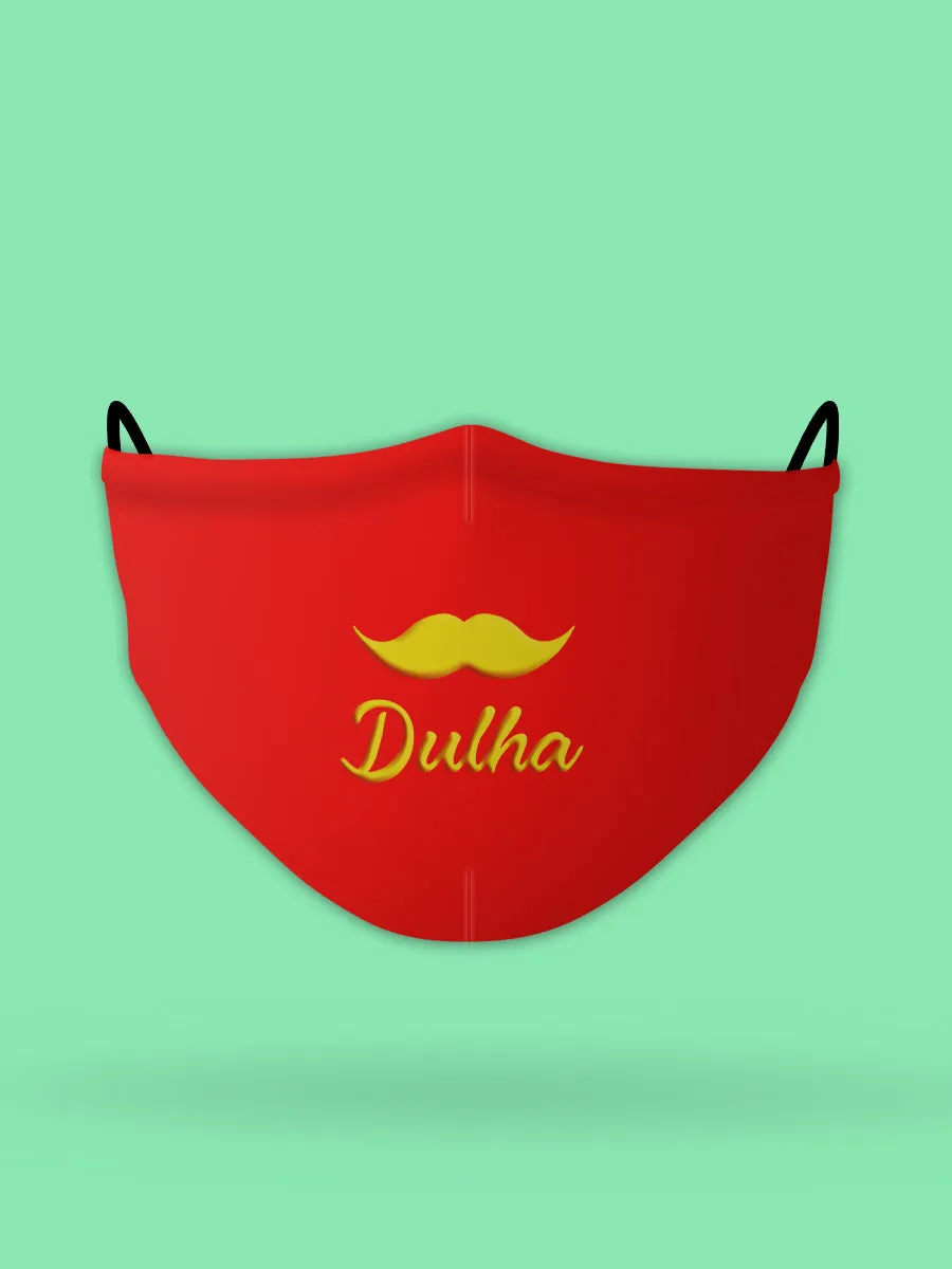 Dulha Printed Wedding Face Mask