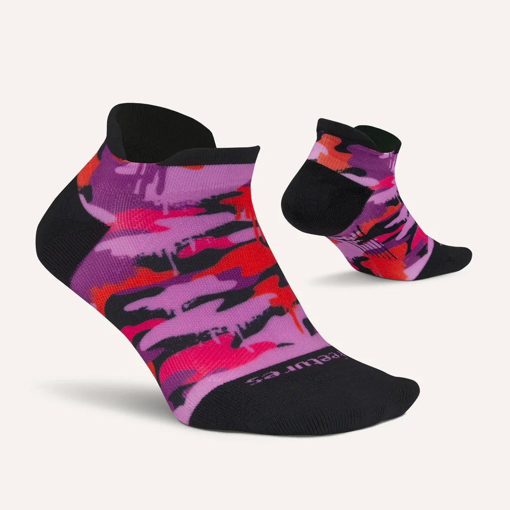 Elite Light Cushion No Show Tab Limited Edition Socks - Camo Splash Pink