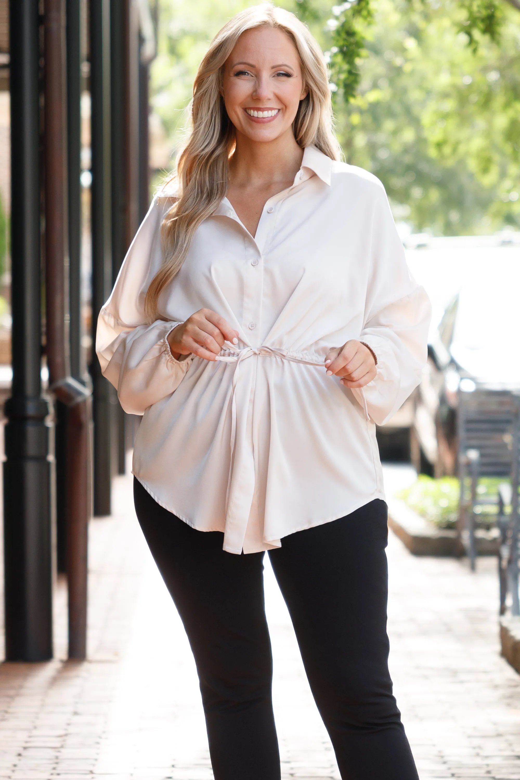 For The Weekend Blouse, Cream