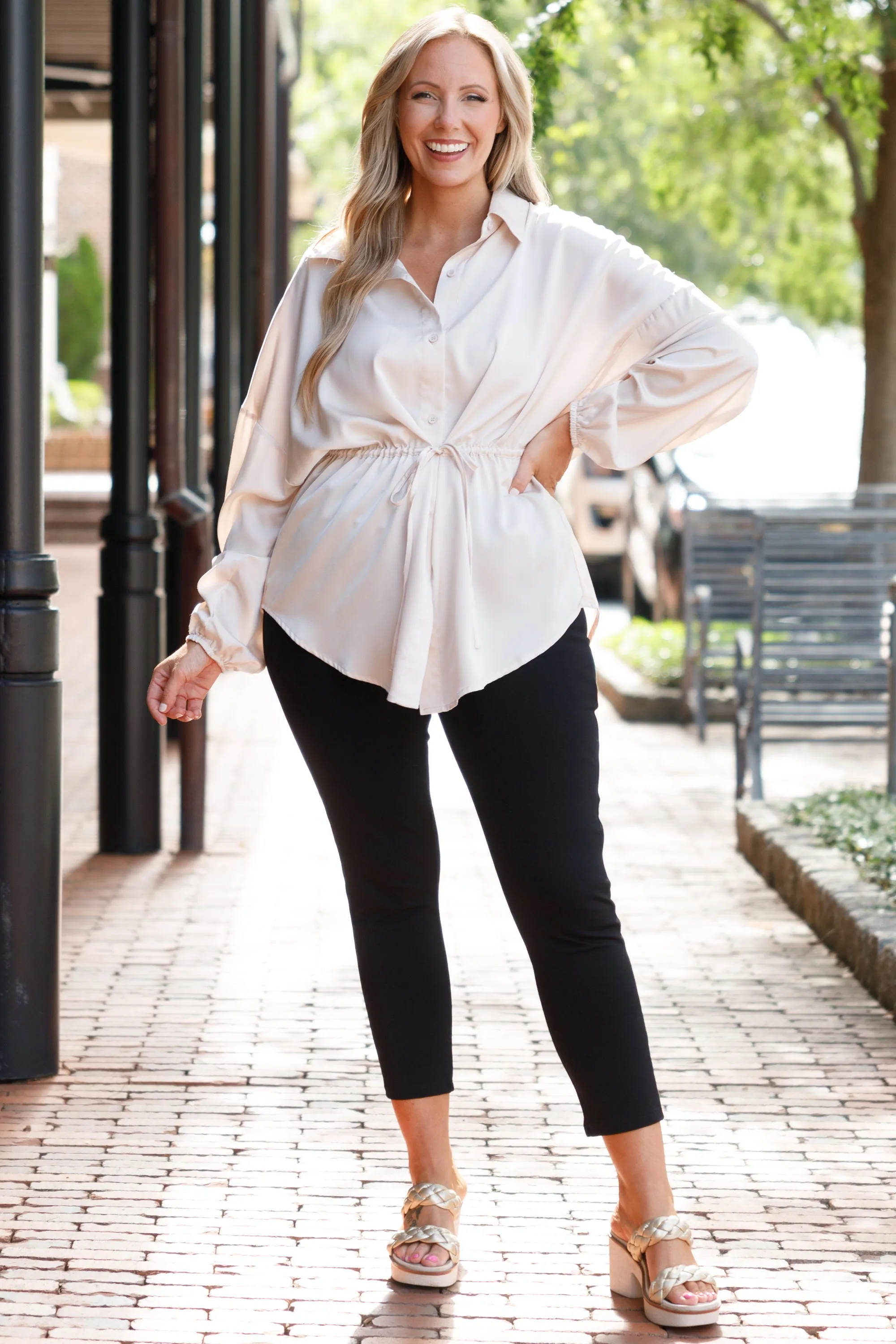 For The Weekend Blouse, Cream