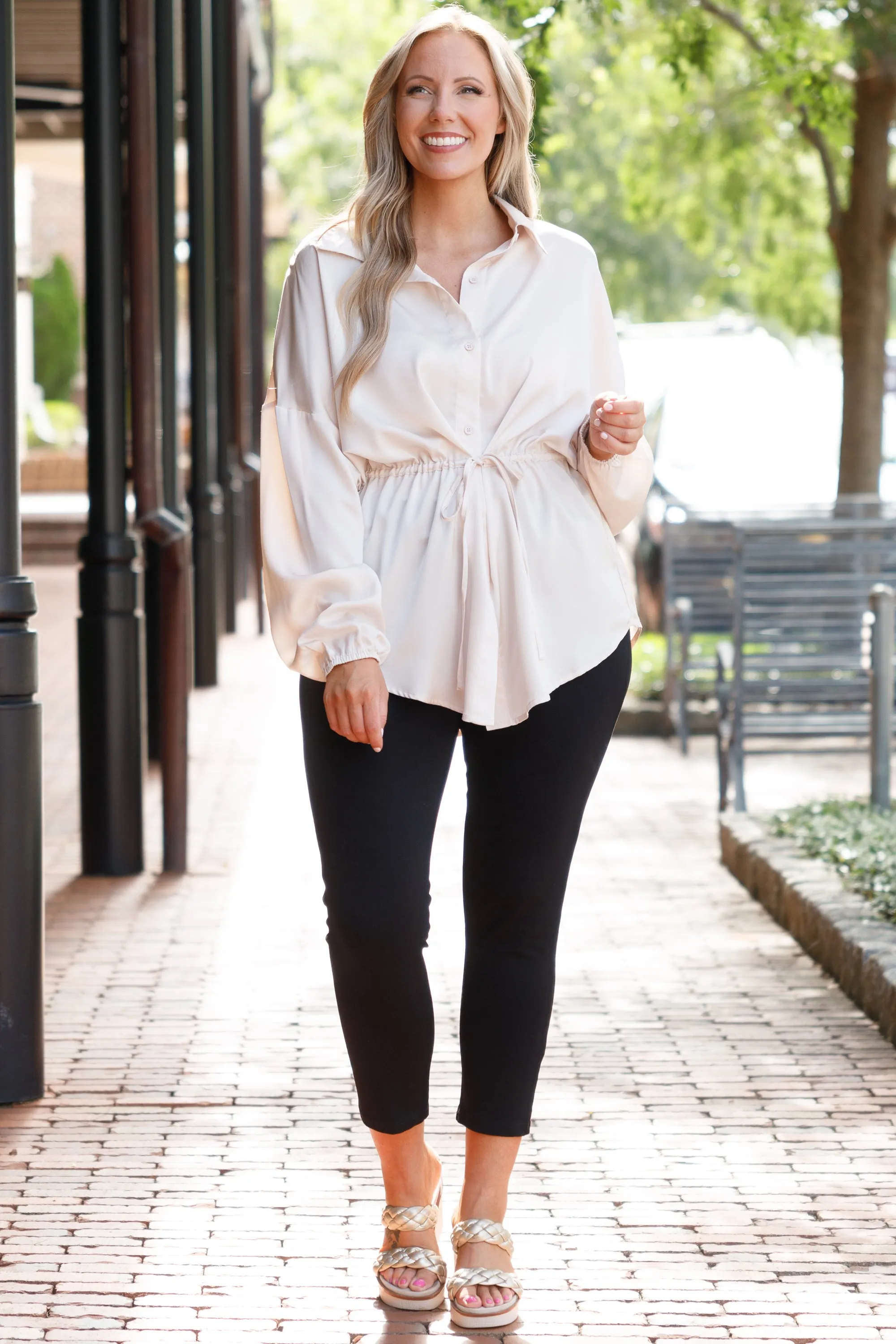 For The Weekend Blouse, Cream