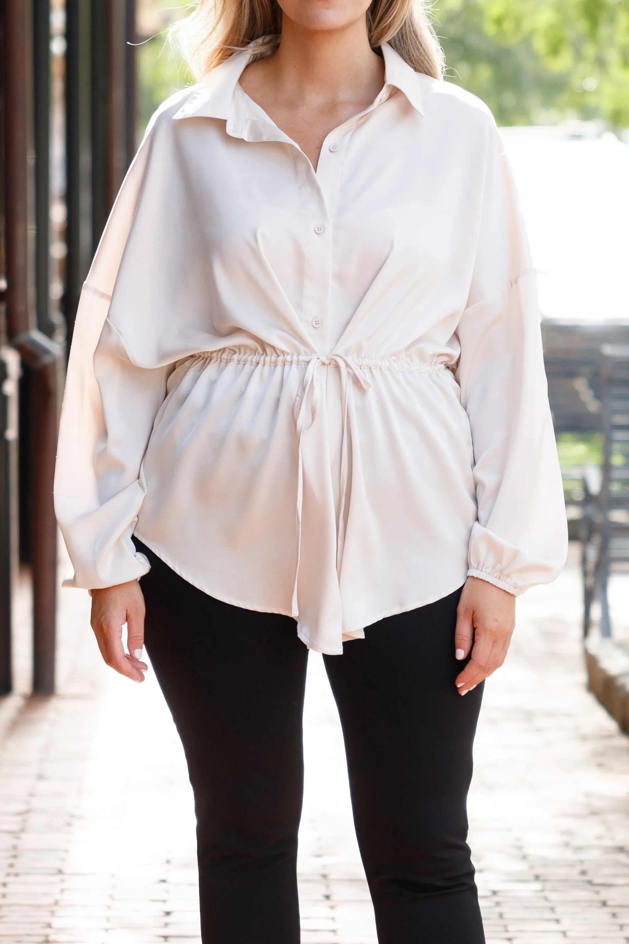 For The Weekend Blouse, Cream