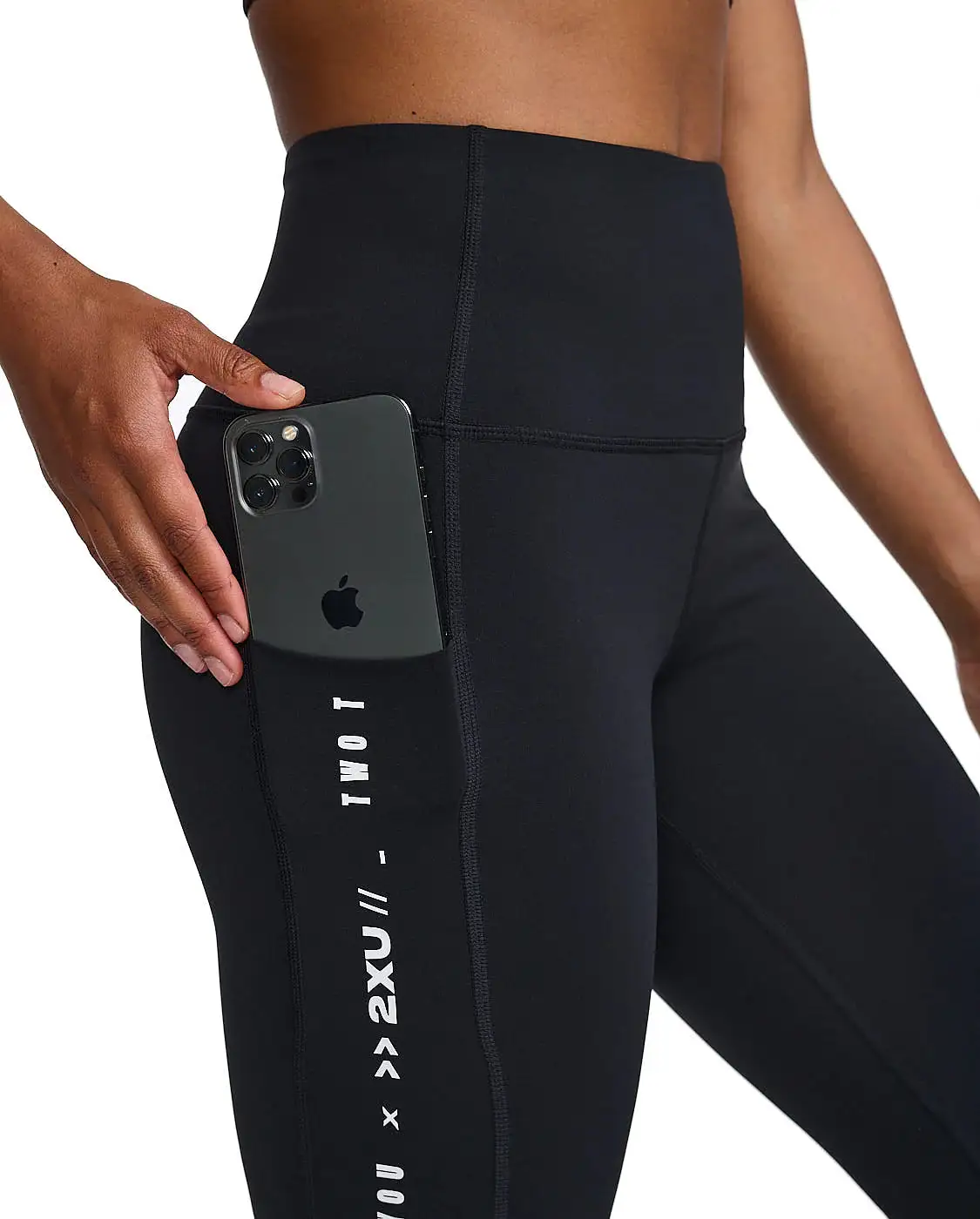 Form Line Up Hi Rise Comp Tights Black/White