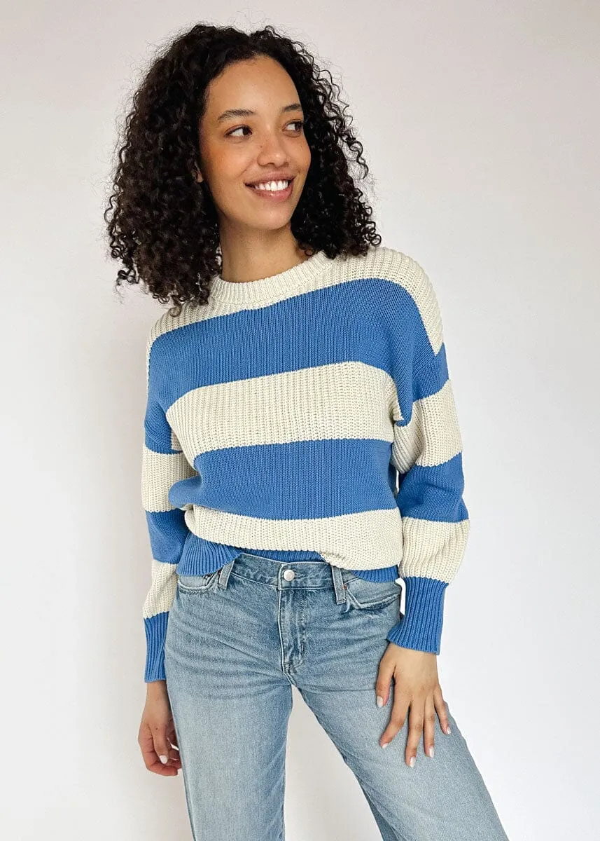 Fresca Stripe Sweater - Blue Isle