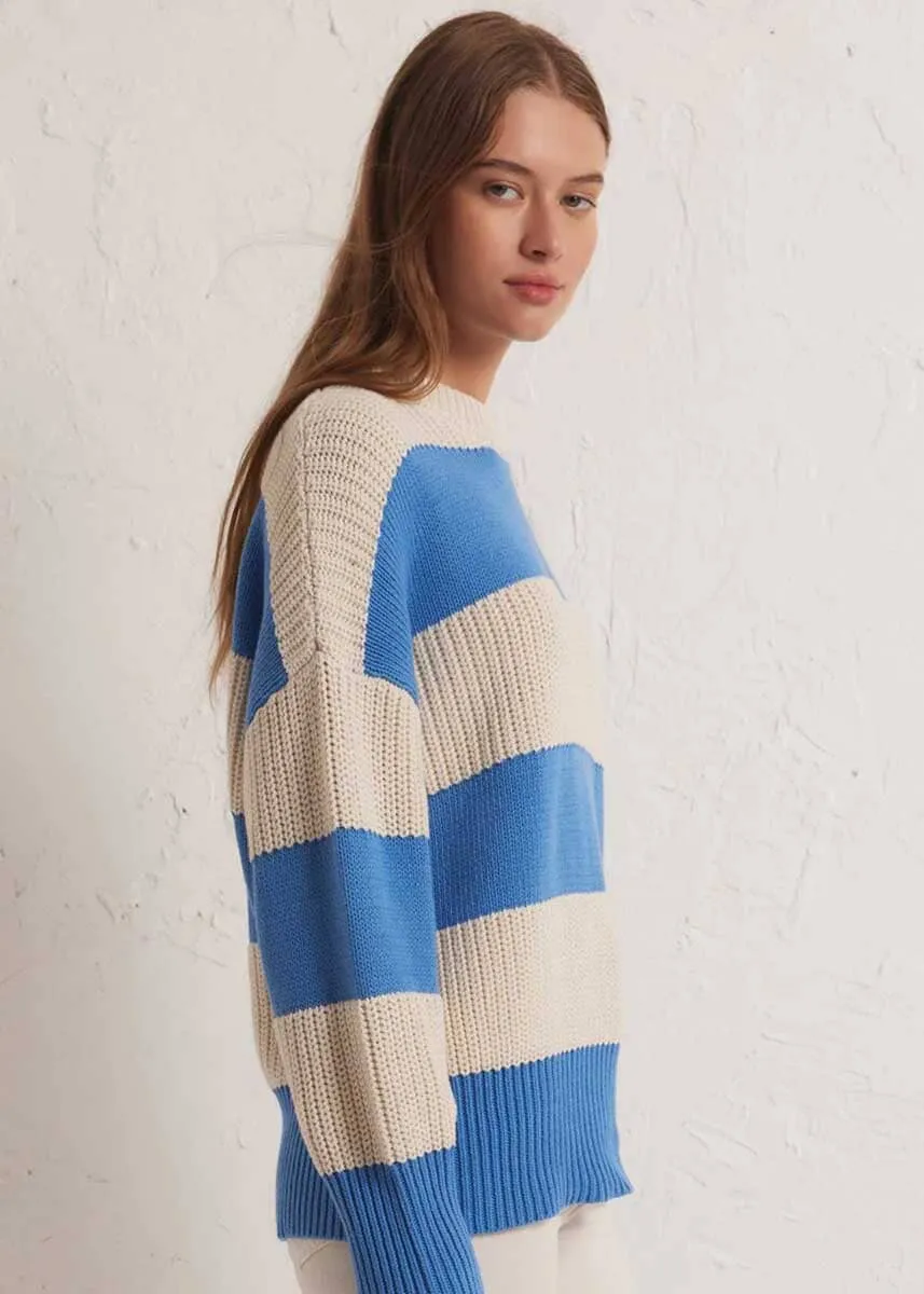 Fresca Stripe Sweater - Blue Isle