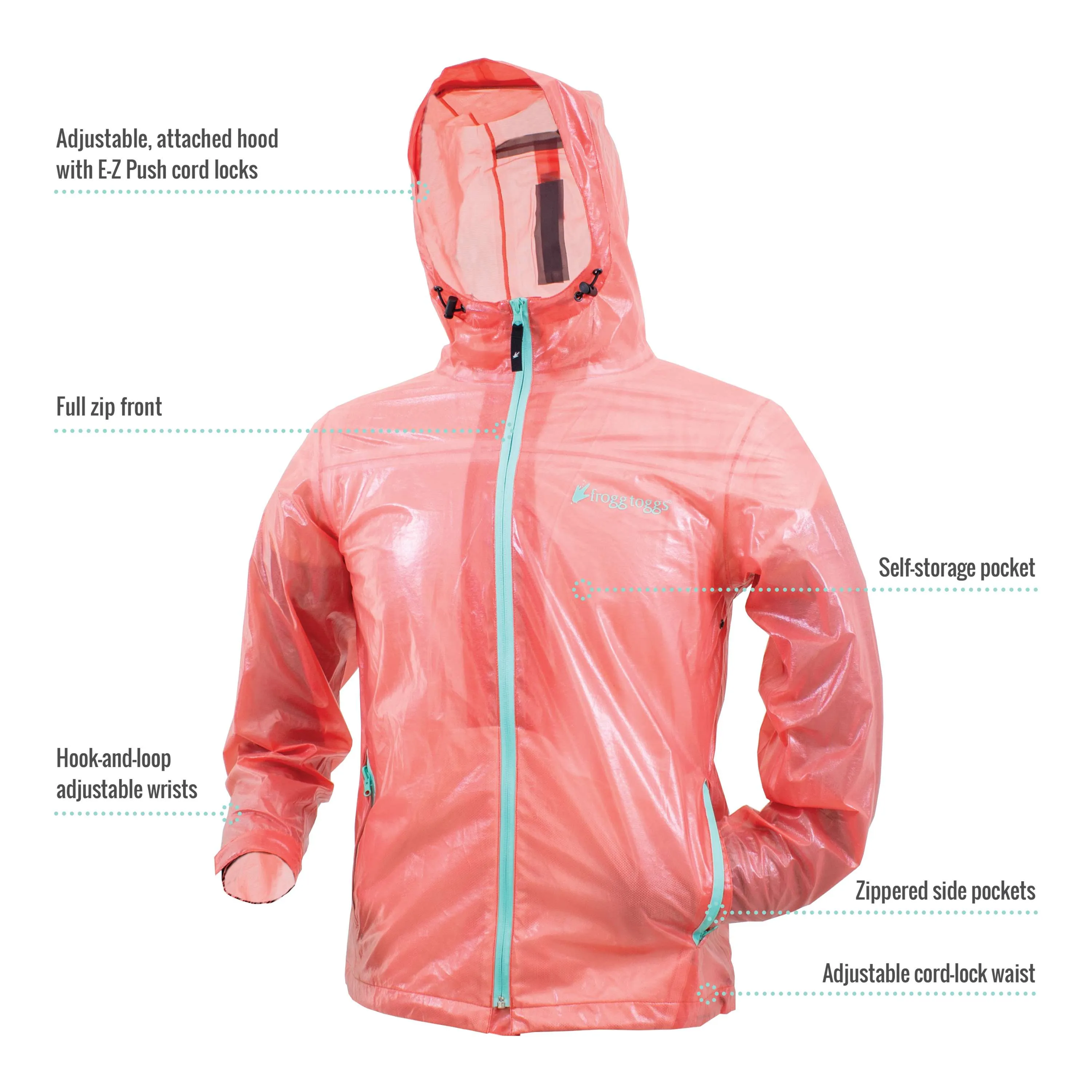 Frogg Toggs Womens Contour White Xtreme Lite Jacket