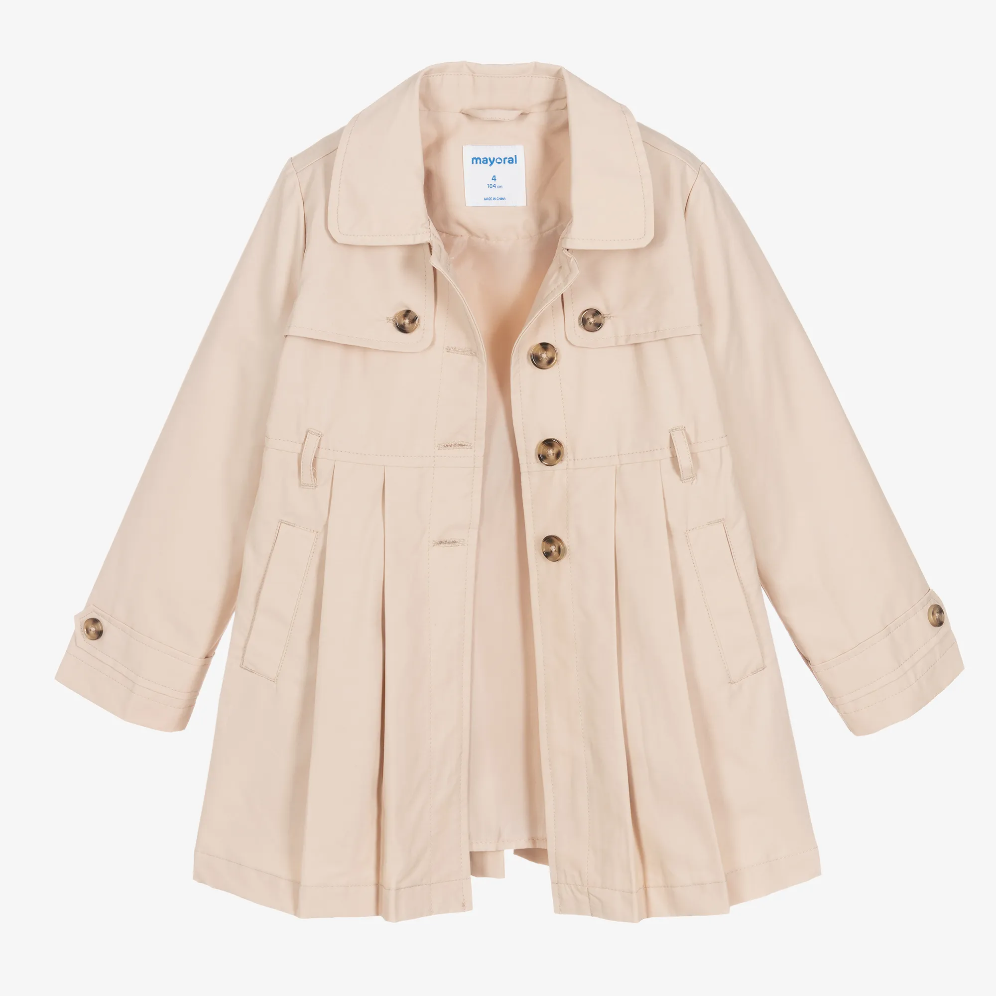 Girls Beige Trench Coat