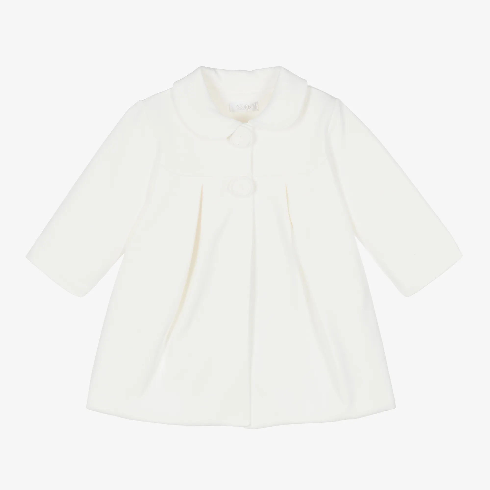 Girls Ivory Cotton Coat