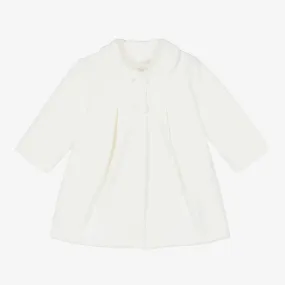 Girls Ivory Cotton Coat